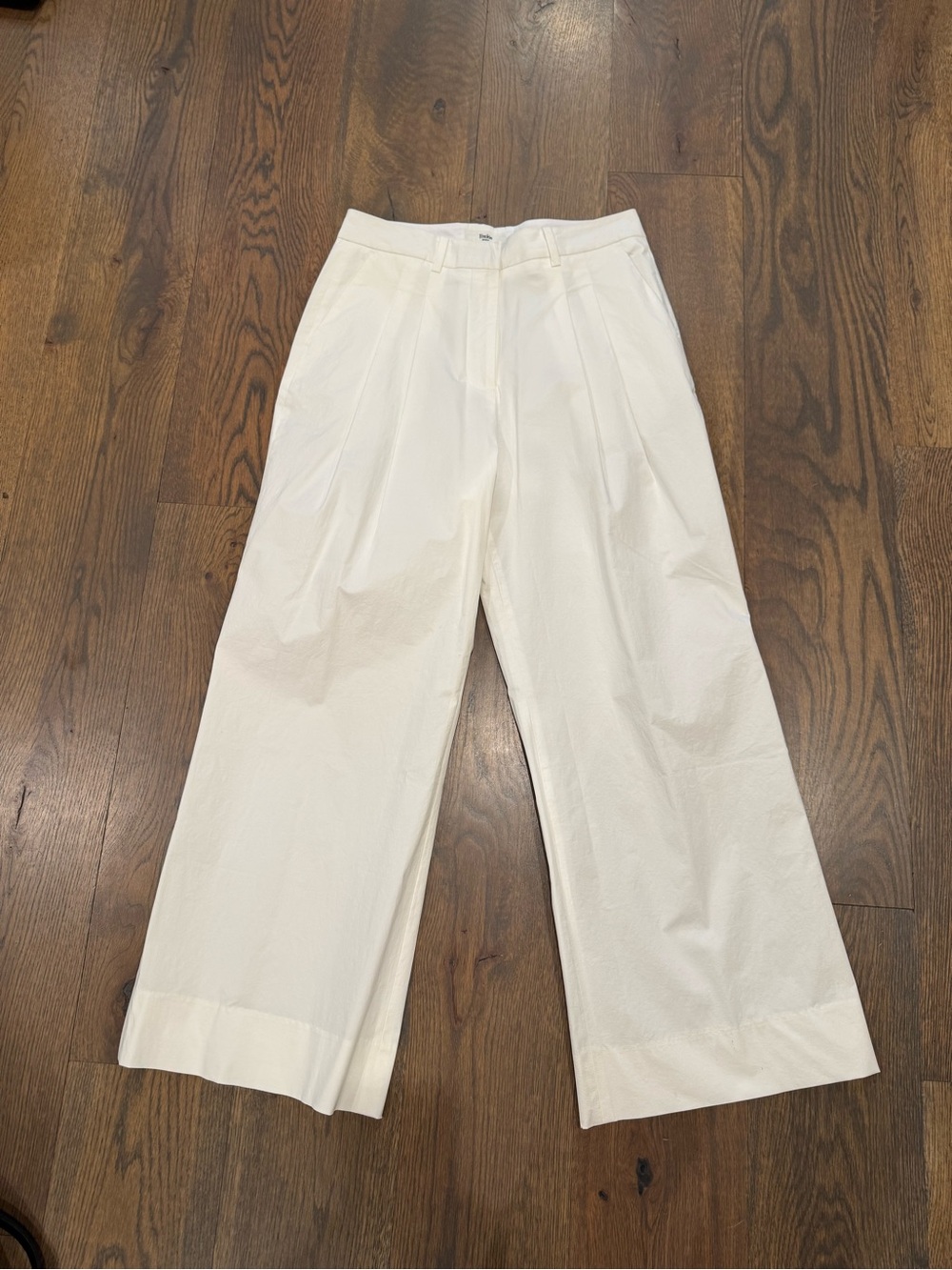 The Frankie Shop White Wide Straight-Leg Pants